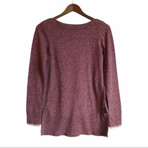 ROOTS Cozy Soft Stretchy Long Sleeve Scoop Neck Sweater Shirt Top Maroon